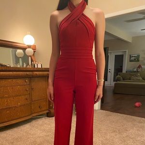 Red Adelyn Rae Jumpsuit